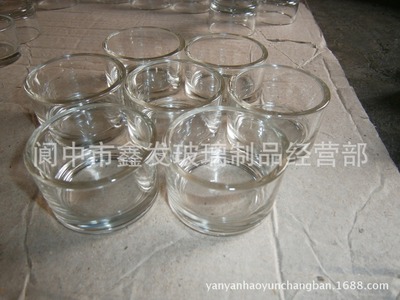 【供應直徑52高32mm透明玻璃燭臺燭杯 蠟燭玻璃杯燭臺 玻璃蠟燭杯】價格,廠家,圖片,燭臺、蠟燭器皿,閬中市鑫發玻璃制品經營部-